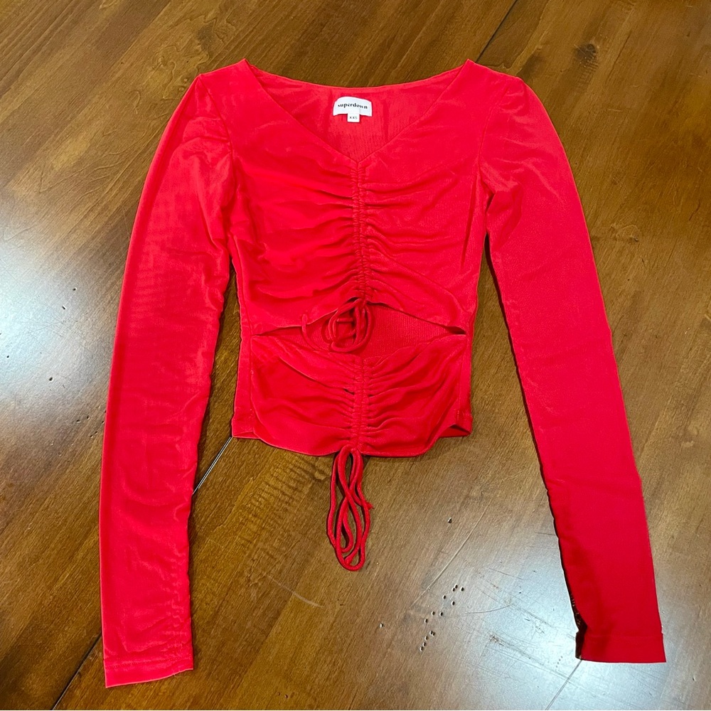 Superdown Mesh Top Sz XXS